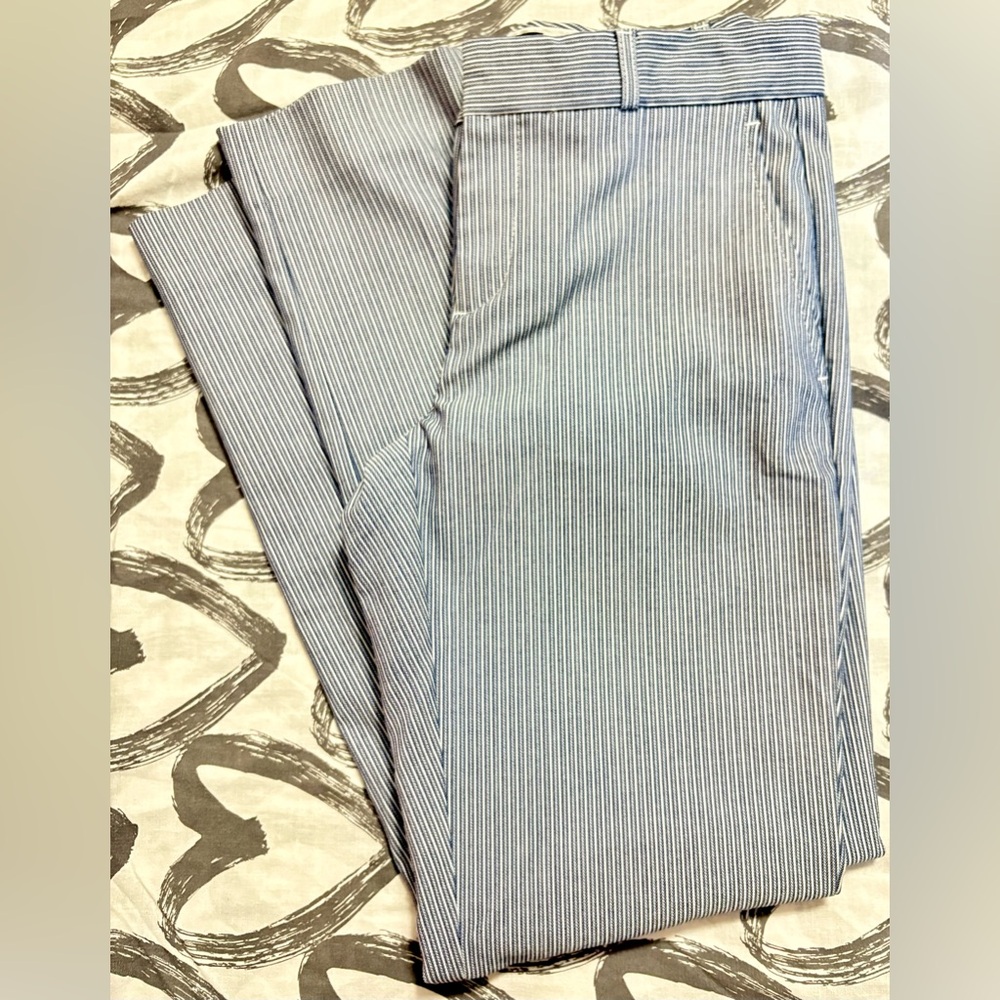 Banana Republic Ryan Fit Blue & White Striped Suit / Dress Trousers Slacks